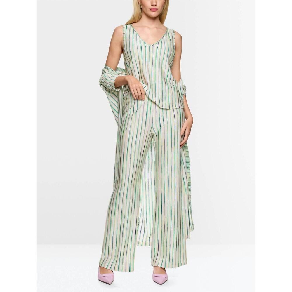 NEW MARC CAIN knitted striped top in pink tulle